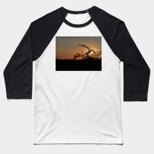 Beautiful sunset on the hill with trees in foreground Baseball T-Shirt